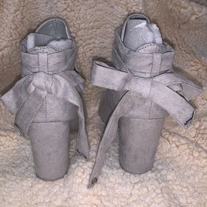 bowa tie back open toe bootie